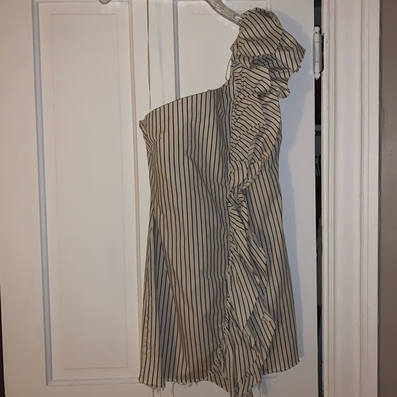 Zara Dress | Trafaluc Denim | One-shoulder Dress - Picture 6 of 6